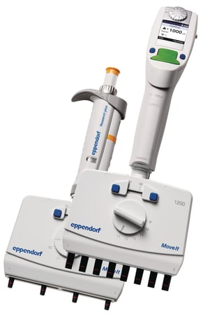 Eppendorf Research Plus Move it Adjustable Tip Spacing Pipettes